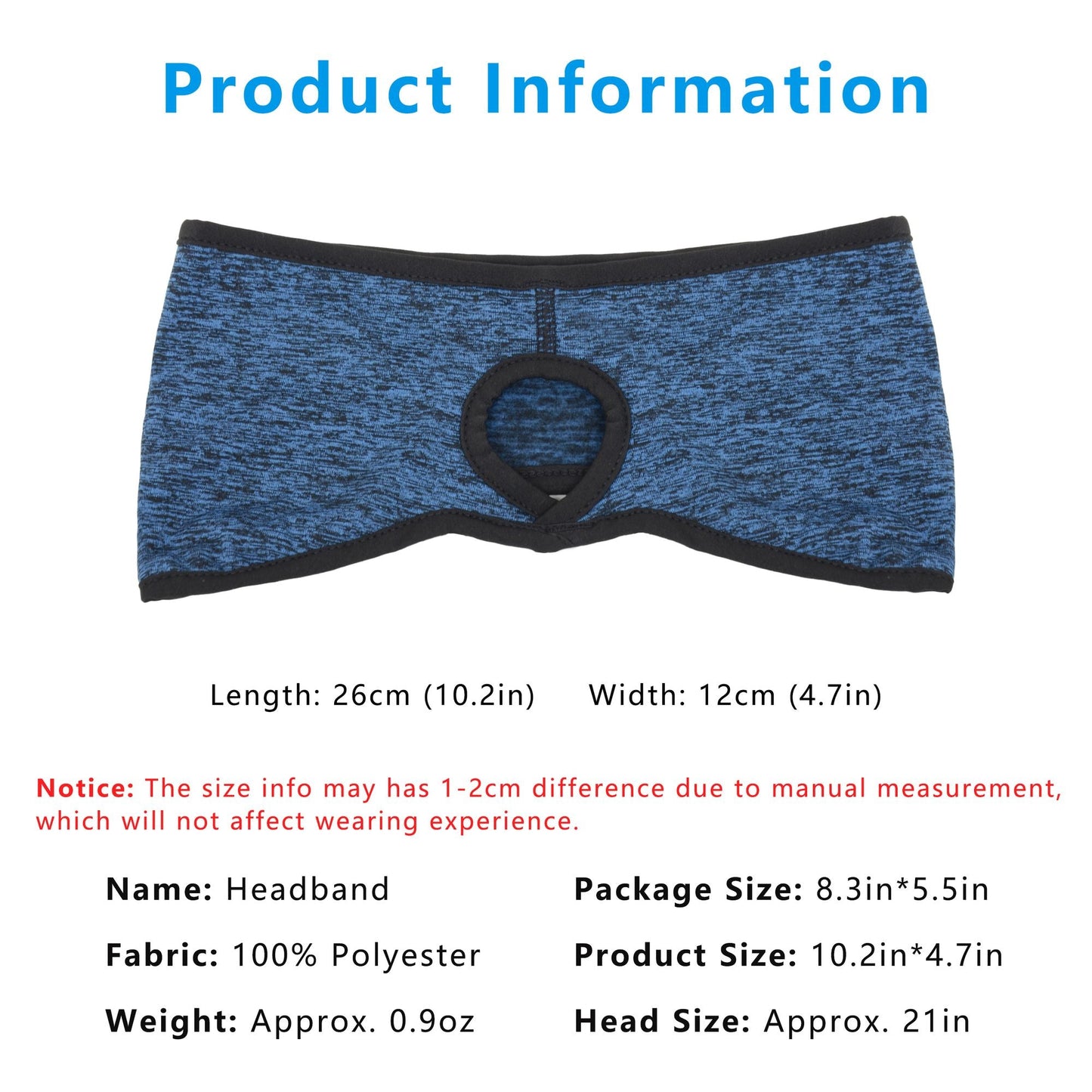 Ponytail Headband Moisture-Wicking for Running Exercise Workouts Winter Ear Warmer