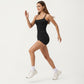 Spaghetti Strap Active Cami Top with Square Neck and Smooth Stretch Fit