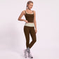 Double Strap Workout Tank Square Neck Fitted Crop Top
