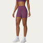 High Waist Biker Shorts with Smooth Stretch Knit Fabric