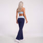 Foldover Waist Flare Yoga Pants Stretch Workout Pants