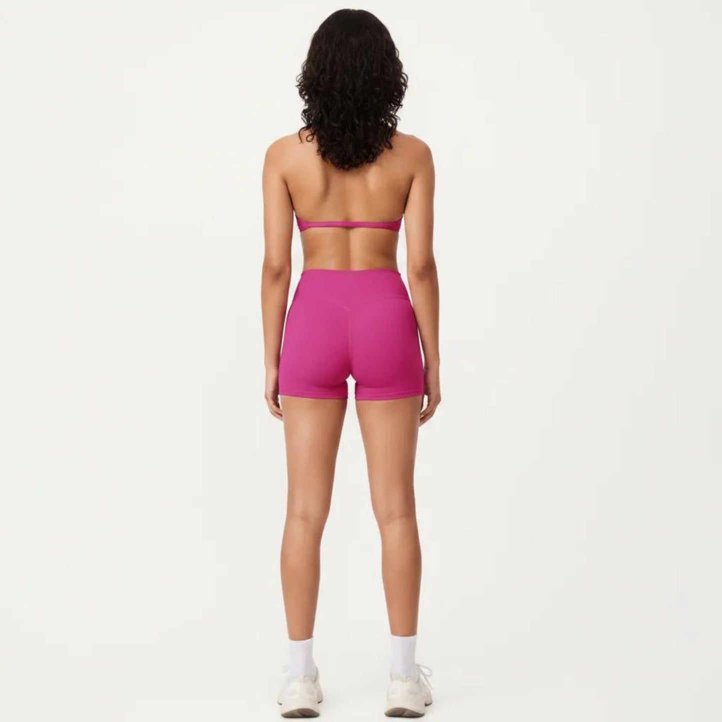 Halter Sports Bra with V Neckline and Smooth Stretch Fit