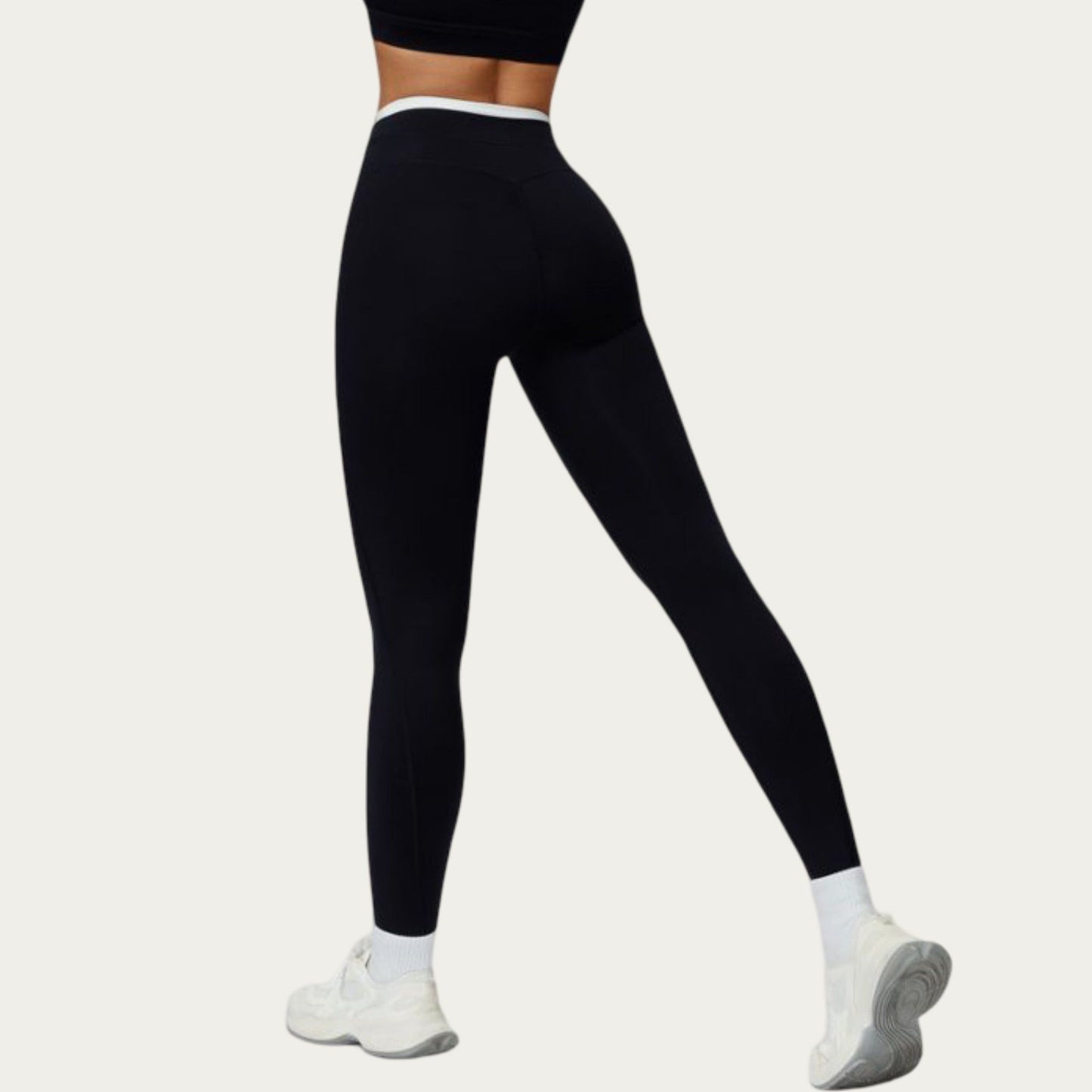 High Waist Leggings with Smooth Stretch Fit and Side Seam Detail