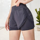 High Waist 2-in-1 Athletic Shorts with Layered Design and Stretch Fabric