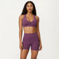 Racerback Sports Bra with Scoop Neck and Open Back Cutout Design