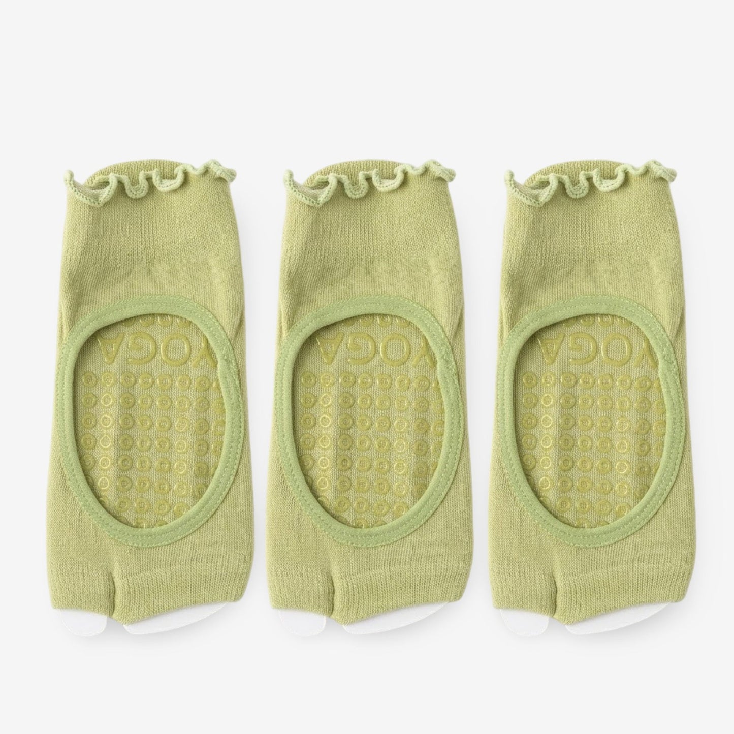 Candy Color Open-Back Yoga Socks for Women, Non-Slip Pilates & Indoor Exercise 3 Pack