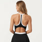 Athletic Dress with Racerback Top Built-In Shorts Contrast Trim Pleated Skirt