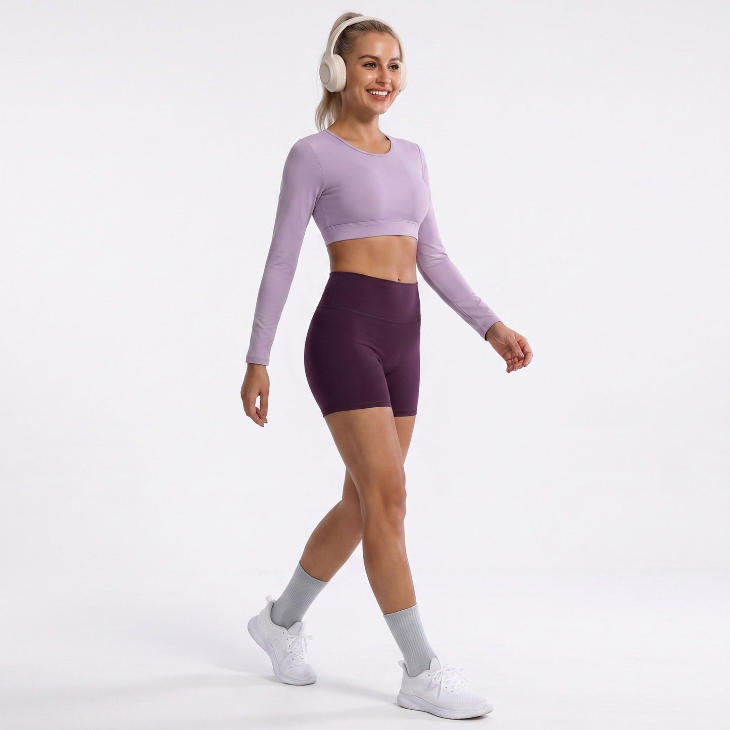 High Waist Biker Shorts Stretch Workout Yoga Shorts