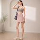 High Rise Athletic Skort with Side Pocket and Built-In Shorts