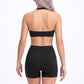 Halter Sports Bra Scoop Neck Open Back Workout Top