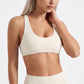 Cross Back Sports Bra Scoop Neck Workout Top