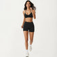 High Waist Mini Biker Shorts with Smooth Stretch Fabric and Supportive Fit