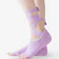 Tie-Strap Five-Toe Yoga Socks Non-Slip Pilates Socks 3 Pack