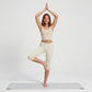 High Waist Capri Leggings Side Slit Cropped Workout Yoga Pants
