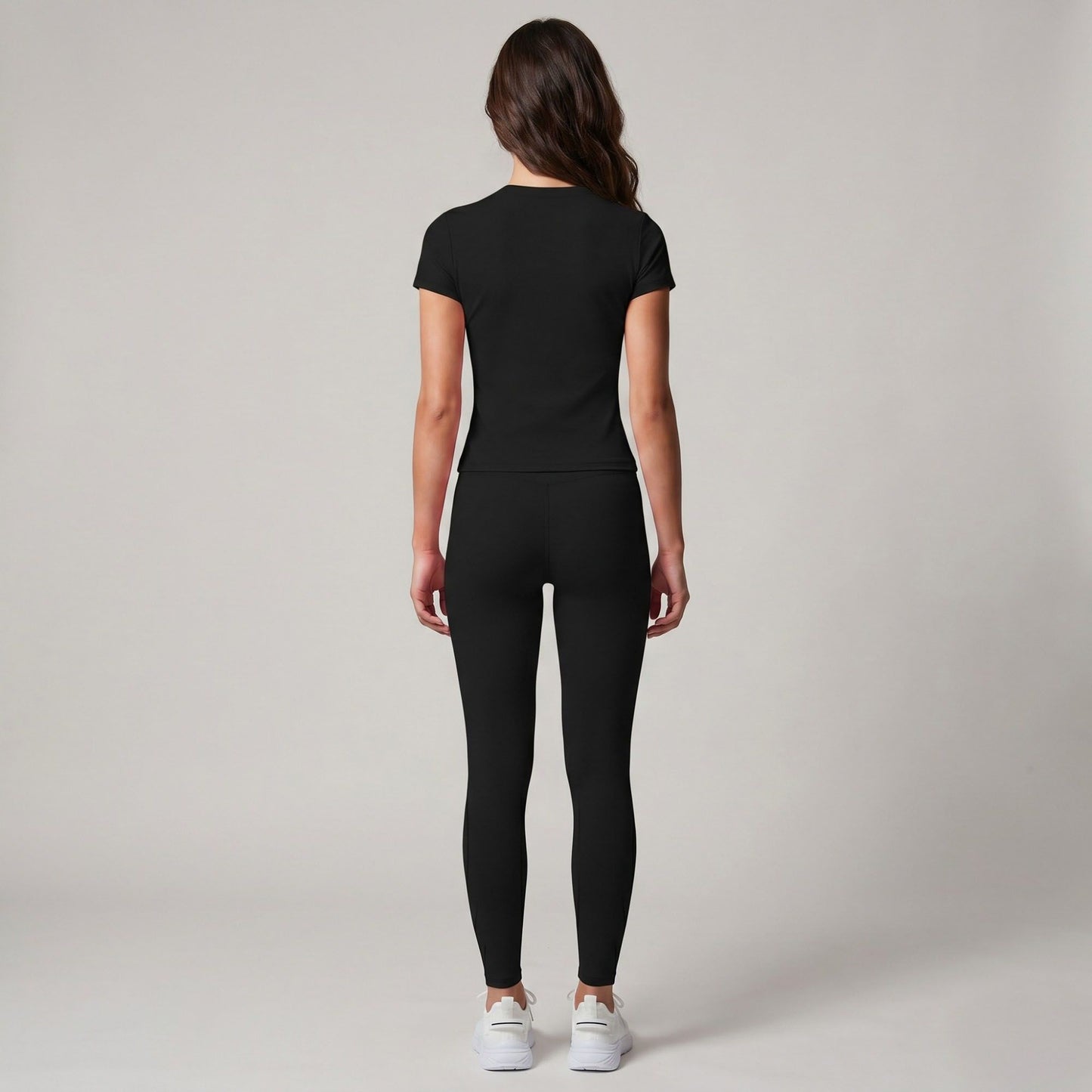 Short Sleeve Workout Top Crew Neck Fitted Activewear T Shirt Yoga Tee