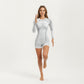 Long Sleeve Seamless Compression Top with Contoured Mesh Detailing