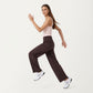 High Waist Wide Leg Sweatpants with Side Pockets and Smooth Stretch Fabric