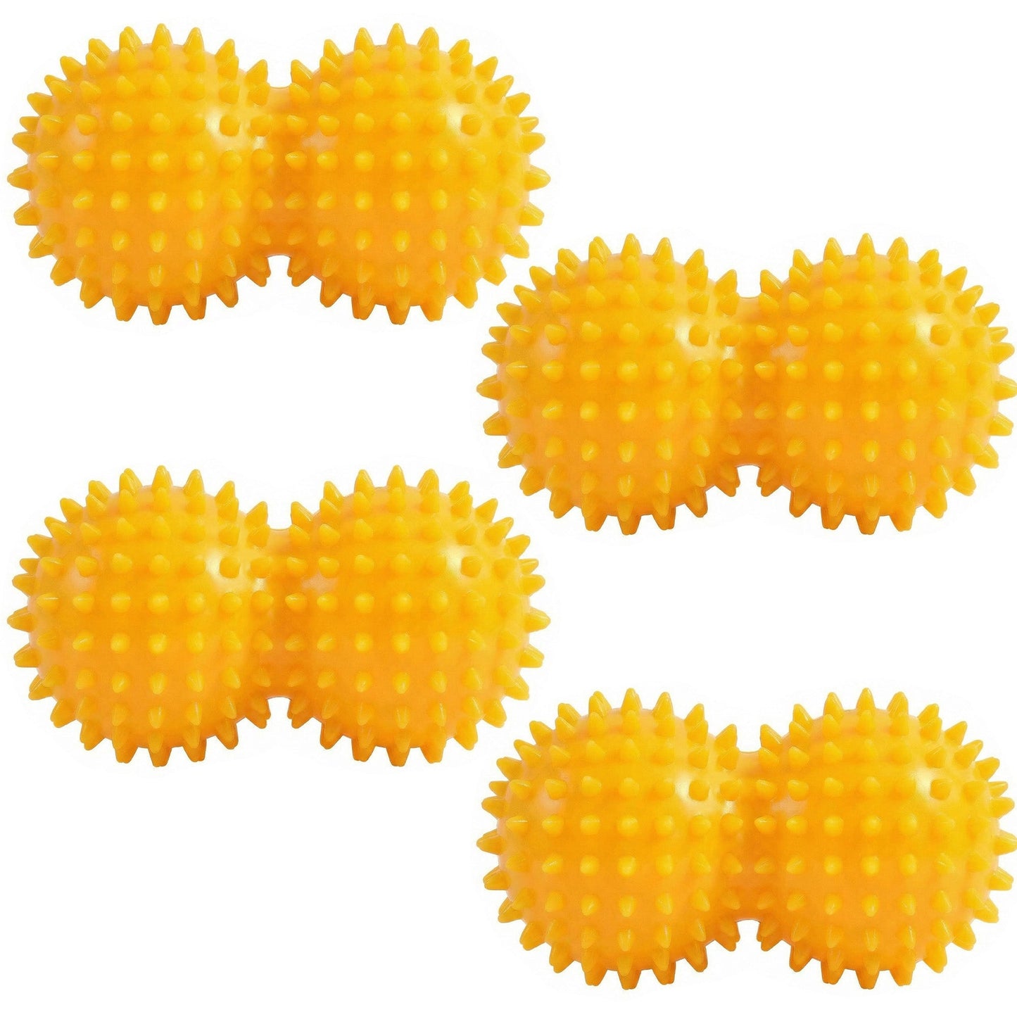 4-PC Textured Peanut Massage Ball for Deep Tissue Spine and Muscle Relief