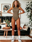 Tight One-Piece Sports Jumpsuit