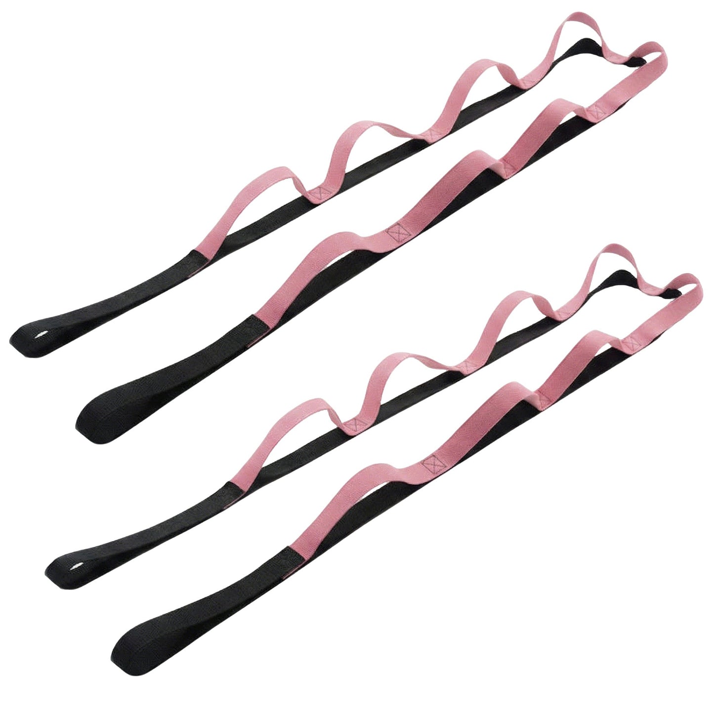 2-PC Multi-Loop Stretch Strap Adjustable Yoga Flexibility Band