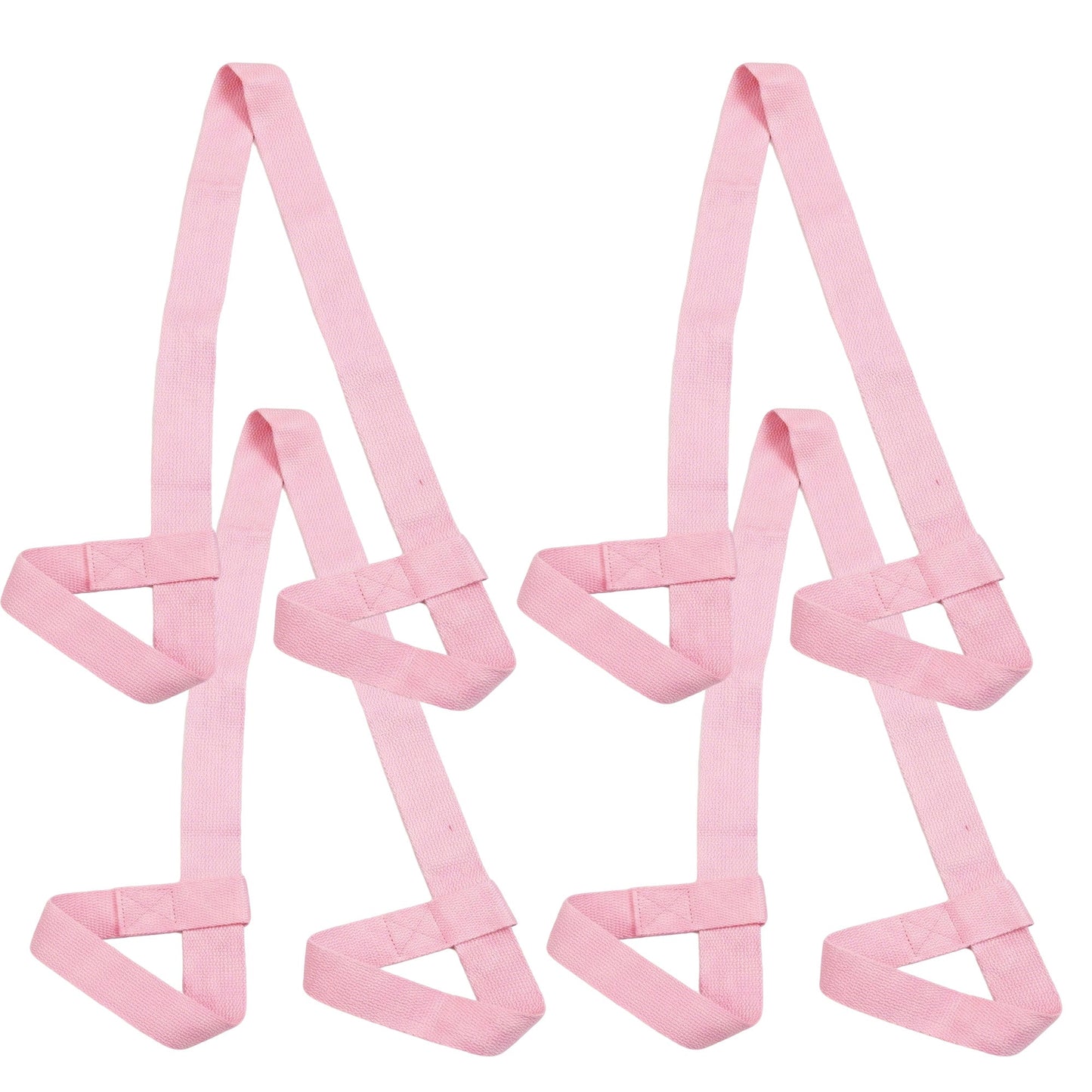4-PC Stretch Strap with Foot Loops Adjustable Yoga Exercise Band