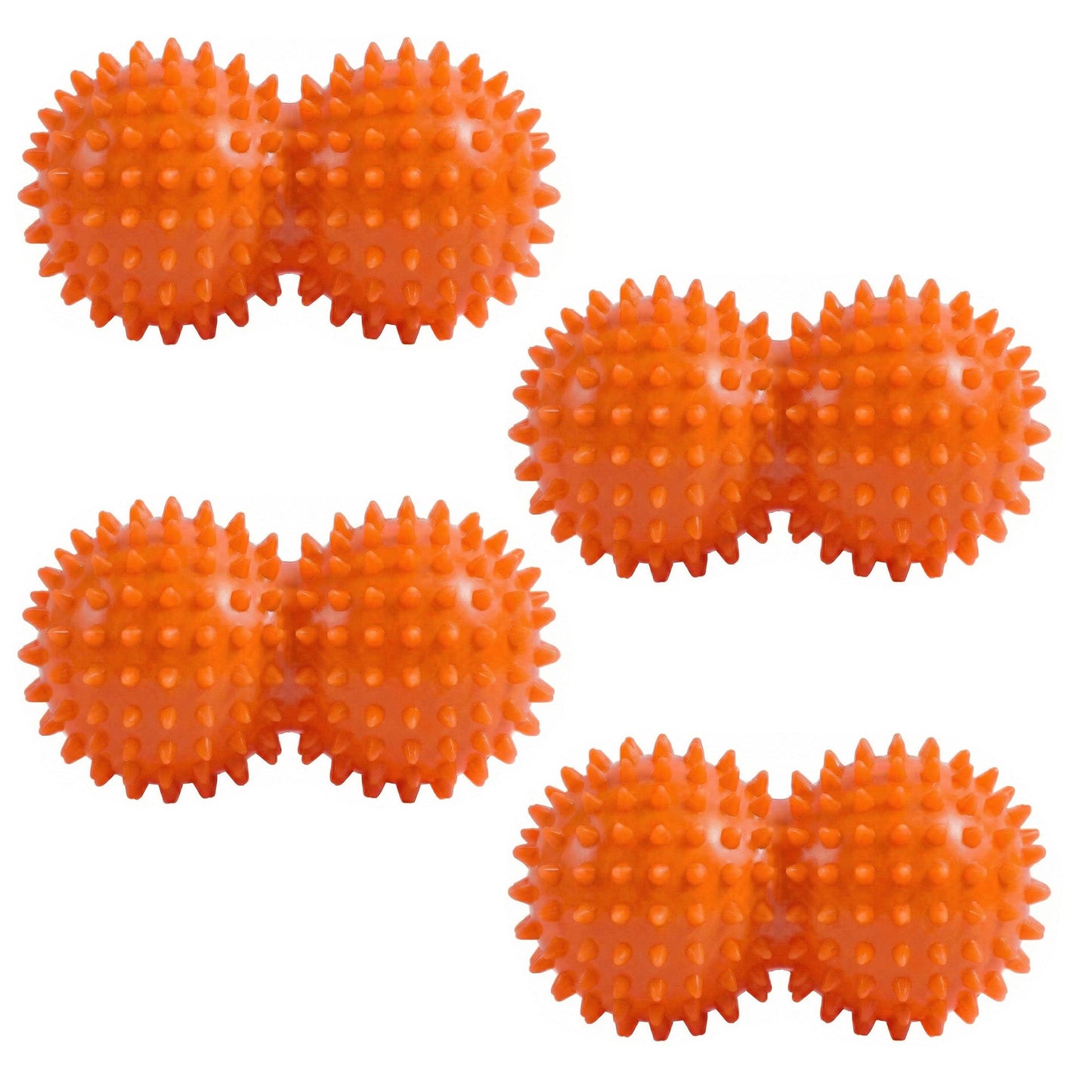 4-PC Textured Peanut Massage Ball for Deep Tissue Spine and Muscle Relief