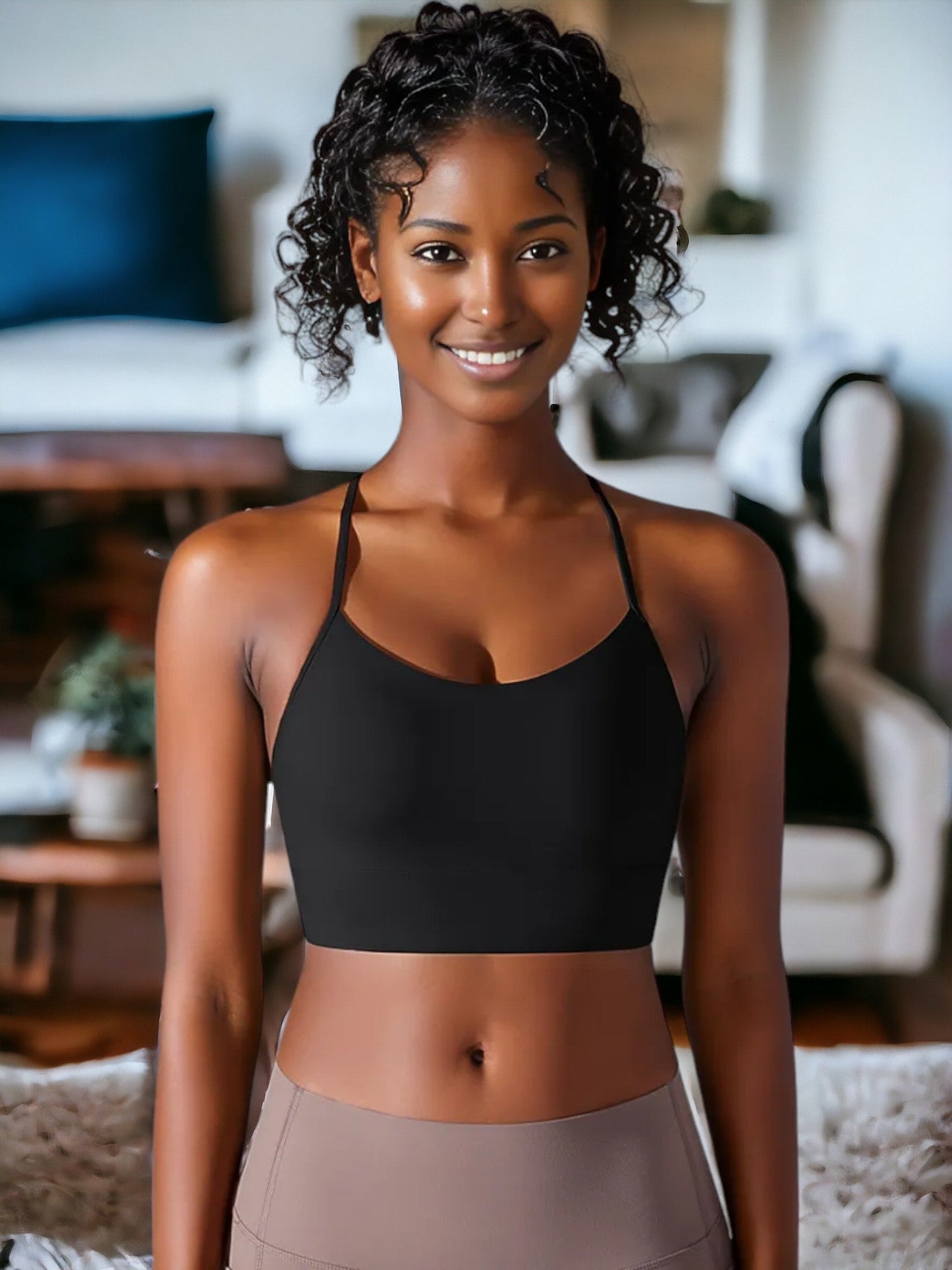 I-Shaped Back Yoga Wear Sports Bra