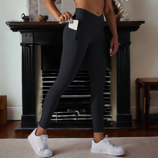 Overlap V-Waist Pocket Leggings