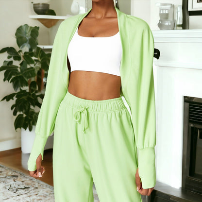 Solid Color Cropped Shrug