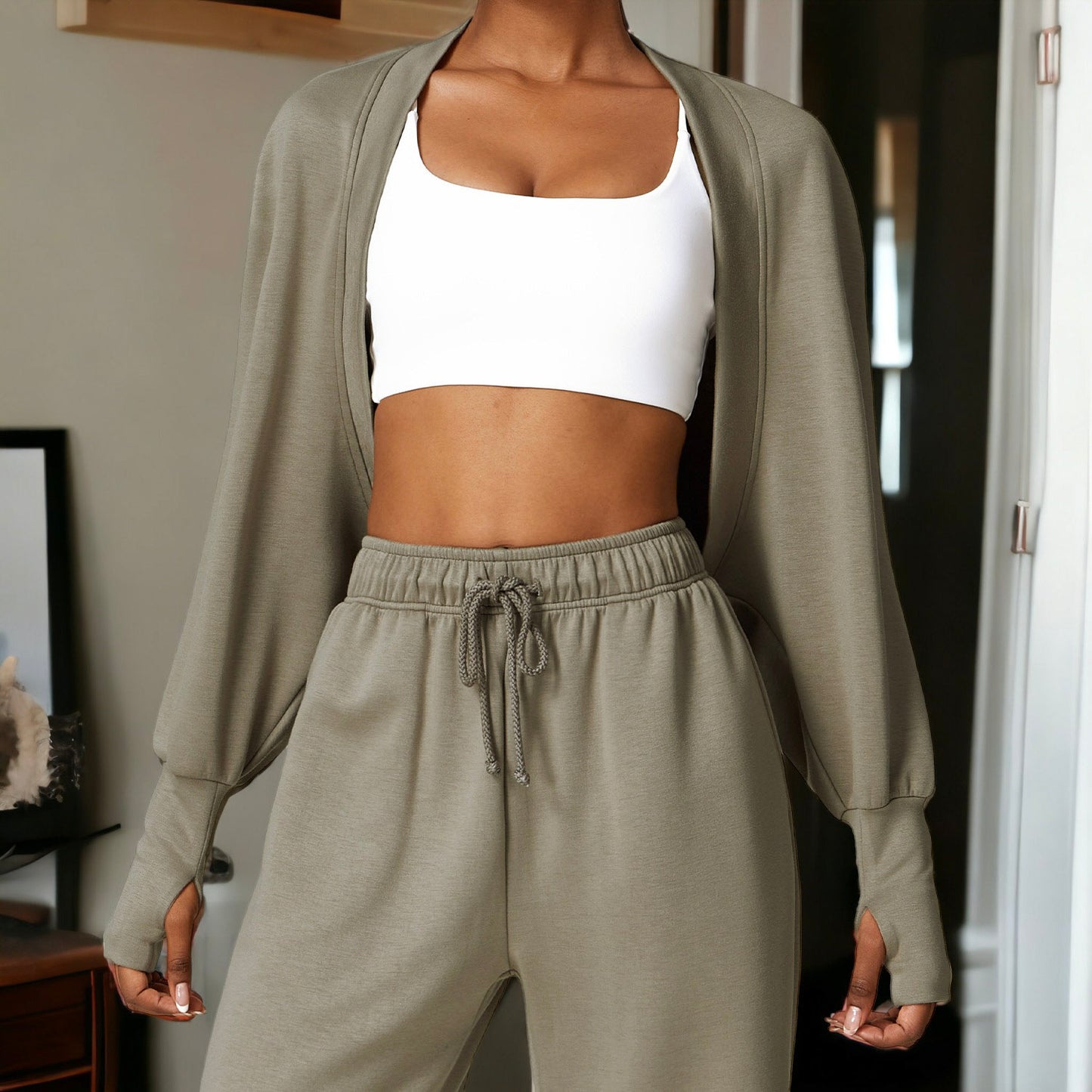 Solid Color Cropped Shrug