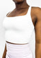 Square Neck Contouring Lined Open Back Sports Bra Tank