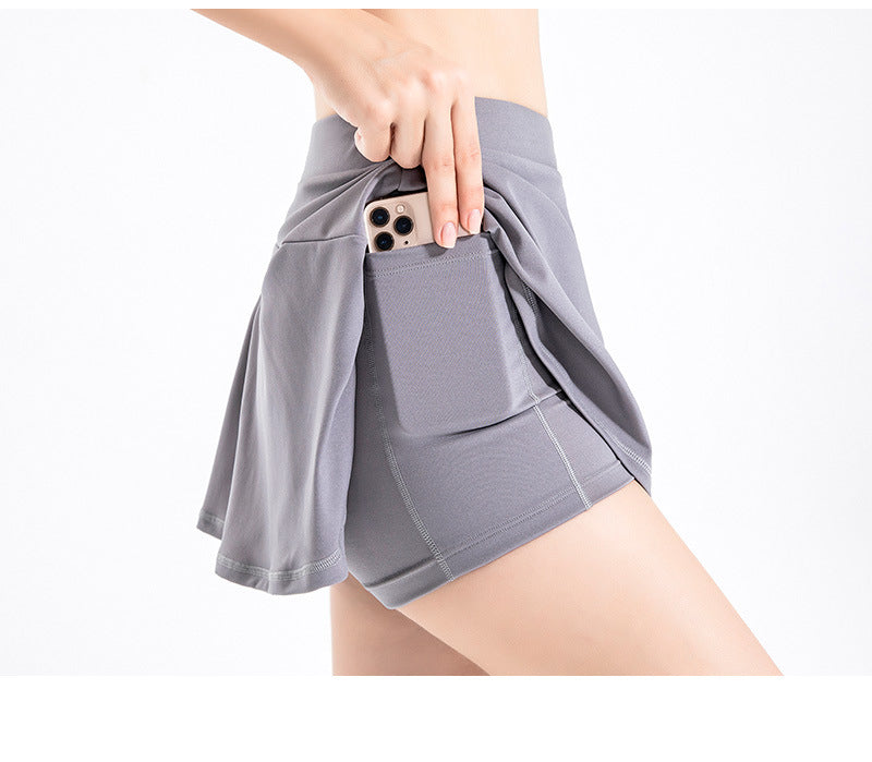 Mini Ruffled Flounce Lined Circle Tennis Skirt
