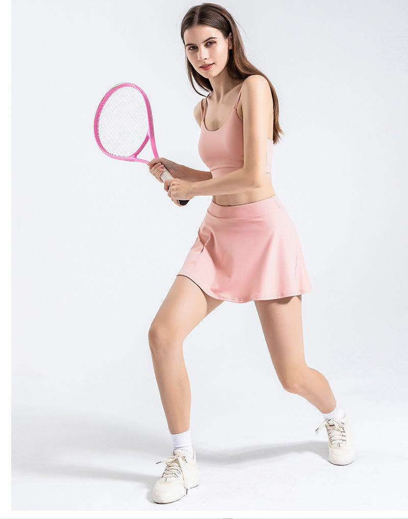 Mini Ruffled Flounce Lined Circle Tennis Skirt