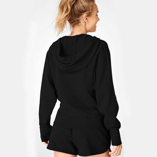 Knot Twist Front Cropped Hoodie