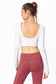 Low-Scoop Back Long Sleeved Cropped Shirt