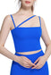 Asymmetrical Cut-Out Strappy Longline Sports Bra Tank