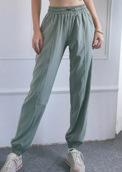 High Rise Contouring Seam Drawstring Ruched Joggers