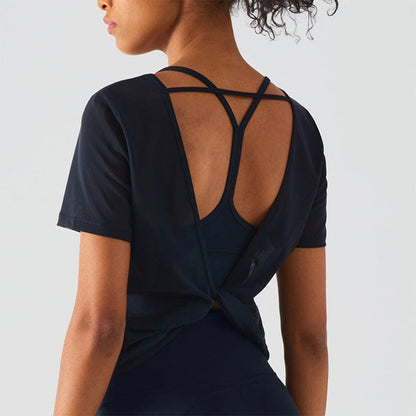 Twist Open Back Loose Fitted Shirt