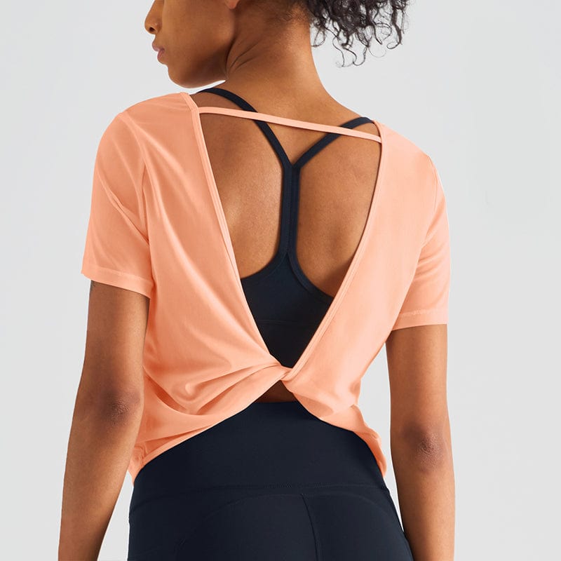 Twist Open Back Loose Fitted Shirt