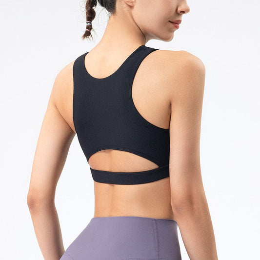 Caged Front Strappy Sports Bra