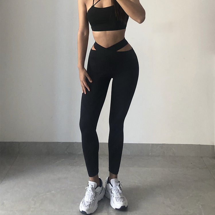 Cross V Waist Leggings