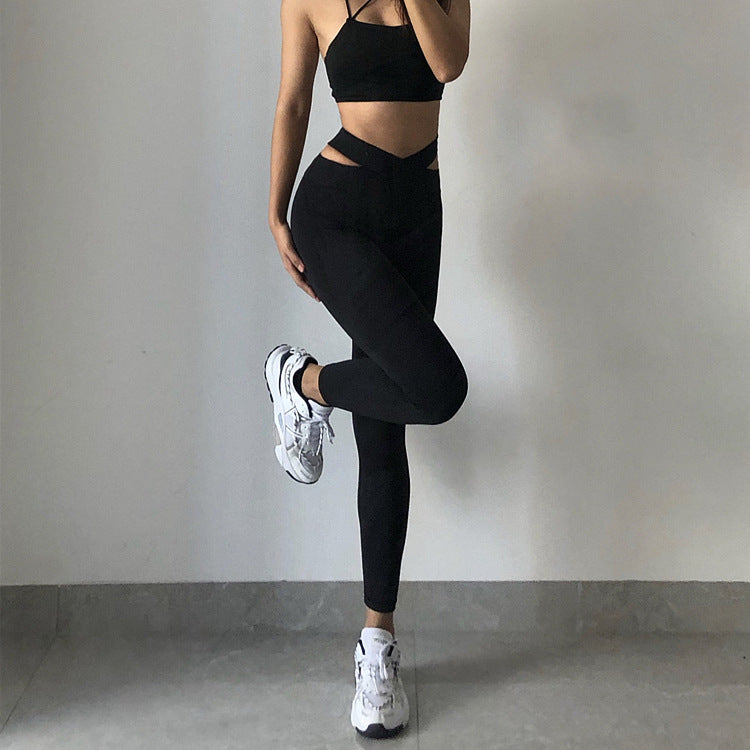 Cross V Waist Leggings