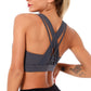 Double Crossover Wide Strap Sports Bra