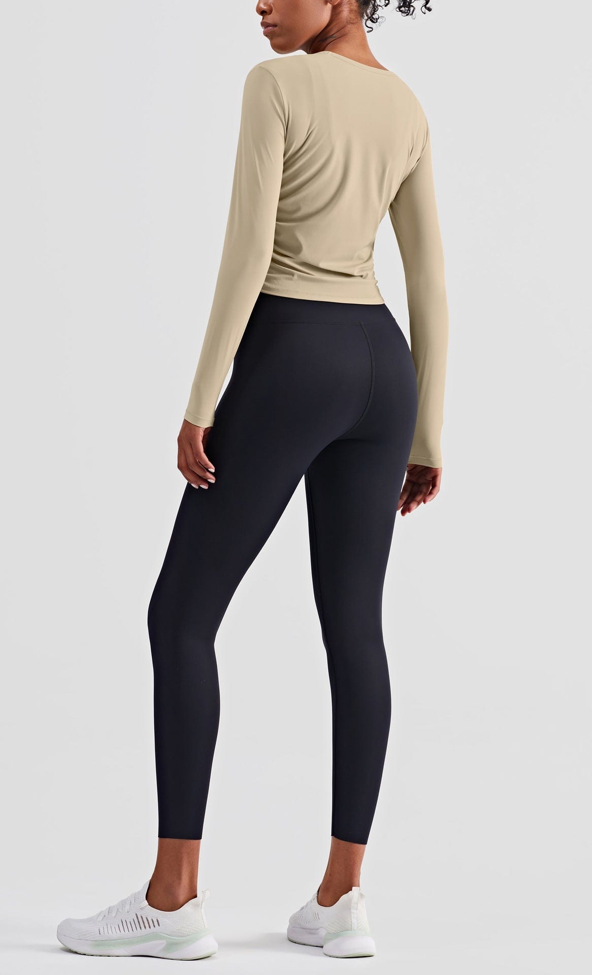 Stretchy Ruched Long Sleeve Active Shirt