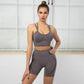 Sculpting Double Straps Top & Shorts Two Piece Set