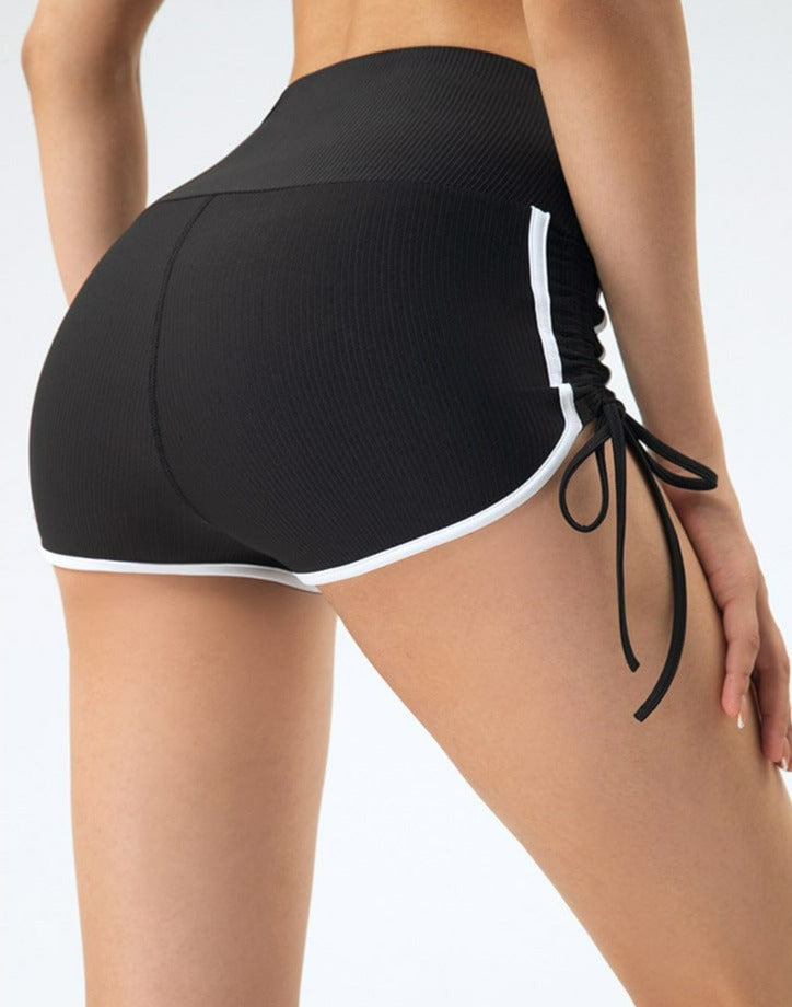 High Waisted Shorts with Adjustable Strings