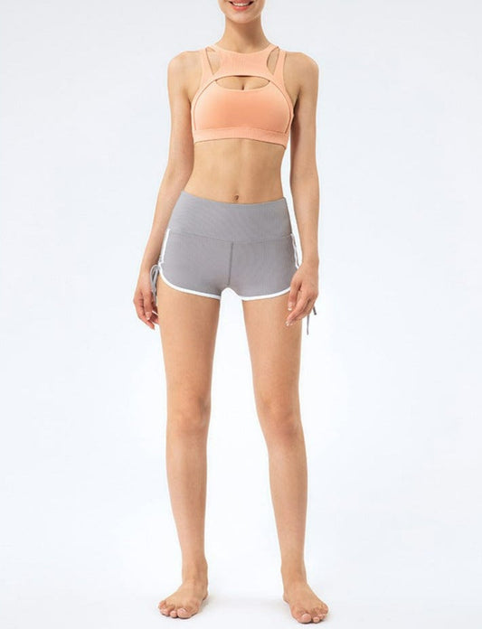 High Waisted Shorts with Adjustable Strings