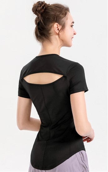 Open Back Short Sleeve Top