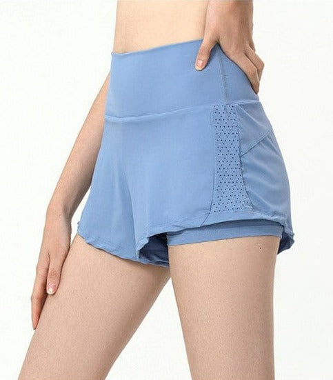 Active Shorts with Back Zipper Pocket