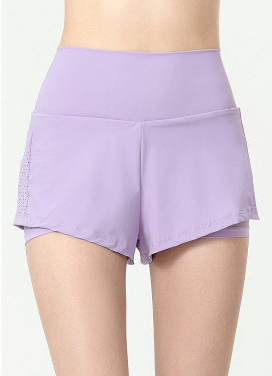 Active Shorts with Back Zipper Pocket